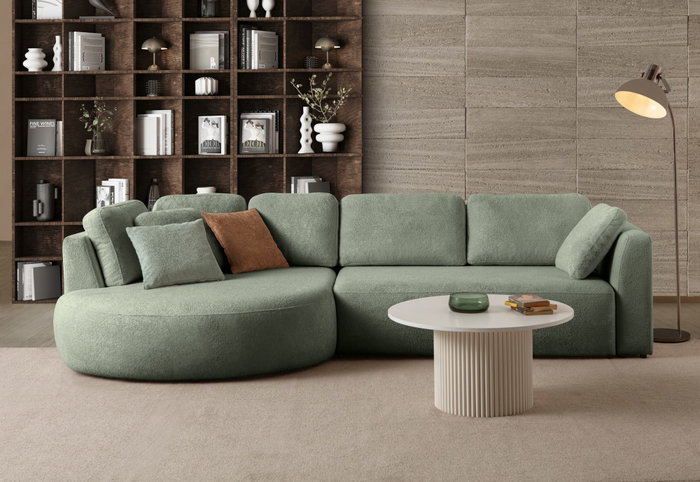 Atelier Del Sofa Venezia Left - Liquid Green Atelier Del Sofa Venezia Left - Liquid Green